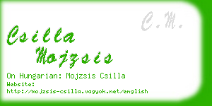 csilla mojzsis business card